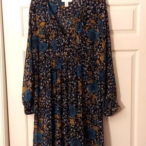 Floral print sheer maternity dress